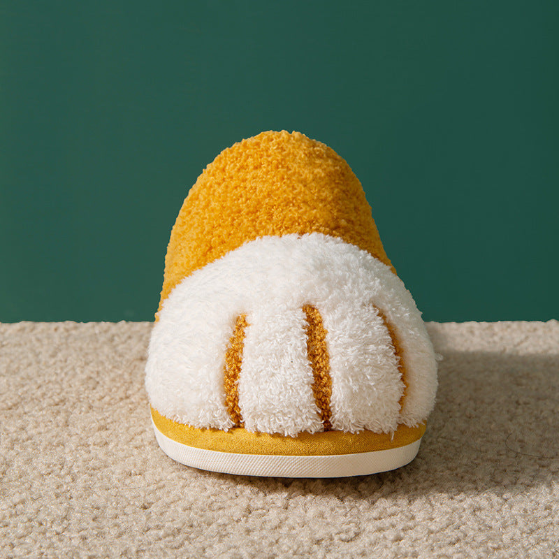 Cat's claw plush slippers