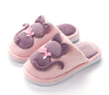 Winter cute cat parent-child shoes plus velvet cartoon warm children's slippers home children's cotton slippers